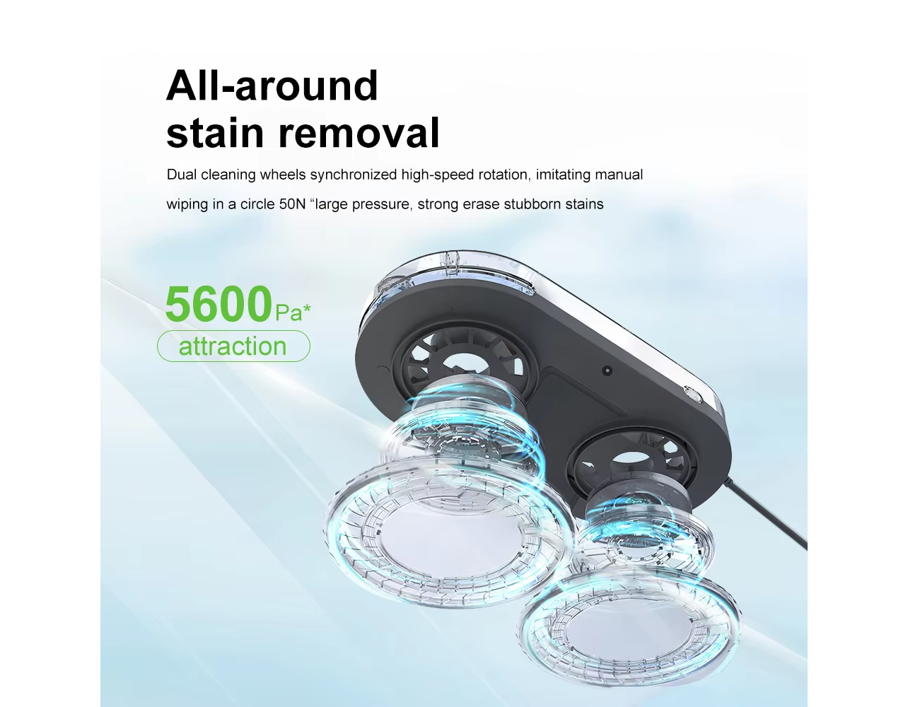 Ultra-Thin Robot Vacuum & Window Cleaning Robot with Remote Control