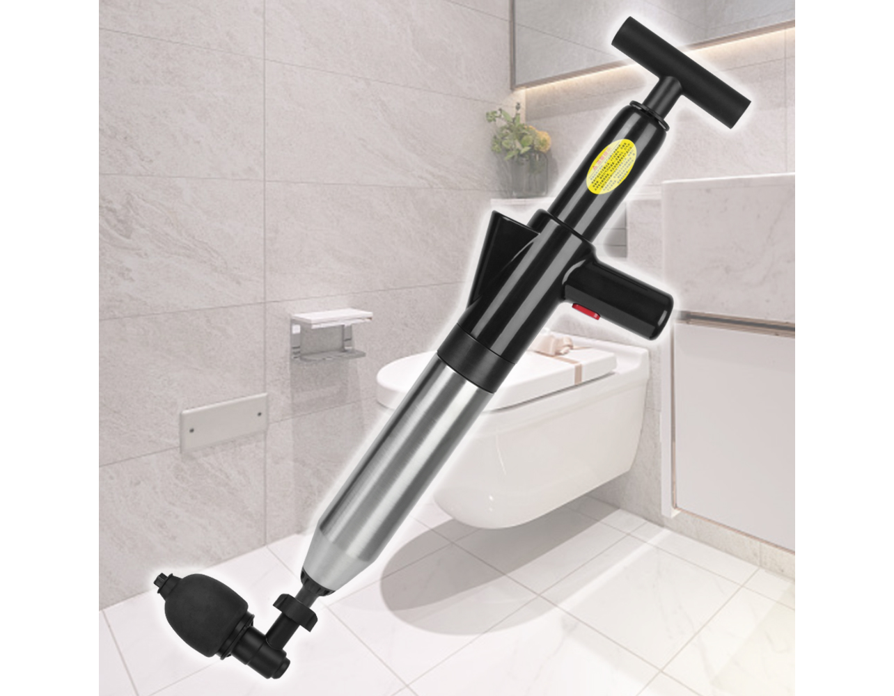 High Pressure Toilet Plunger – Drain & Clog Remover, Air Drain Blaster