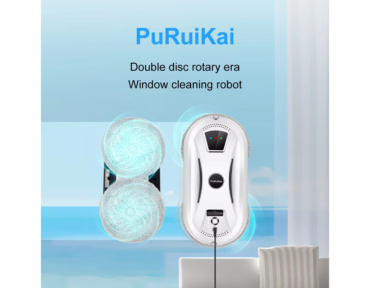 Ultra-Thin Robot Vacuum & Window Cleaning Robot with Remote Control