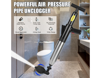 High Pressure Toilet Plunger – Drain & Clog Remover, Air Drain Blaster