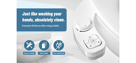 Non-Electric Bidet – Self-Cleaning Dual Nozzle Toilet Seat Attachment