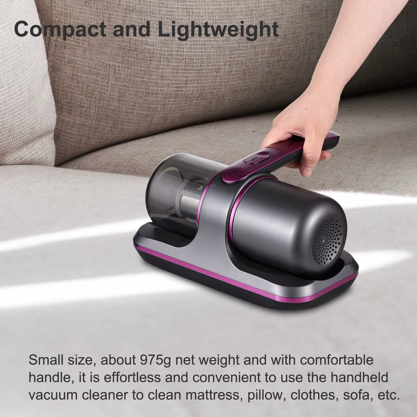 Pure4house™ Compact Mattress Vacuum Cleaner