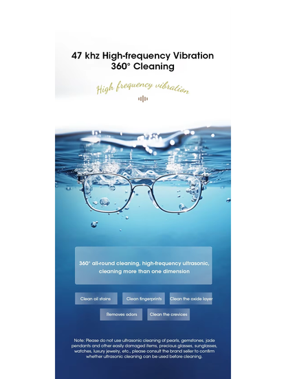 Ultrasonic Cleaning Machine – High-Frequency Vibration for Glasses, Jewelry & Braces