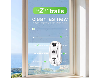 Ultra-Thin Robot Vacuum & Window Cleaning Robot with Remote Control